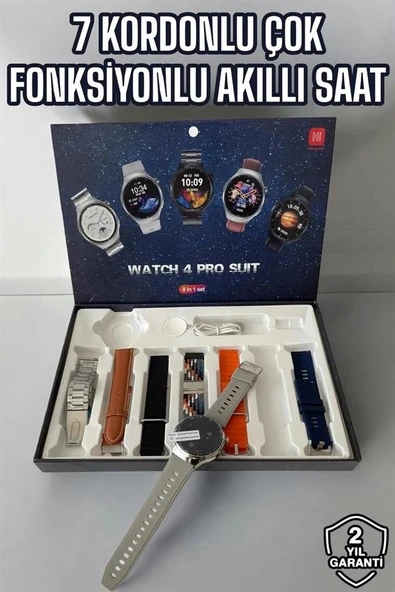 Akıllı Saat 7 Kordonlu Yeni Nesil Arama Cevaplayan Çok Fonksiyonlu - Resim 2