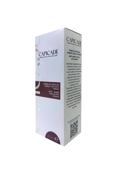 Capicade Torba ve Morluk Karşıtı Göz Altı Kremi 20 ml - 2