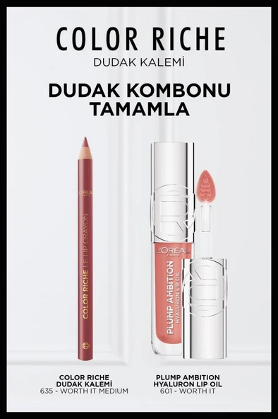 L'Oreal Paris L'Oréal Paris Color Riche Dudak Kalemi - 635 Worth It Medium - 3