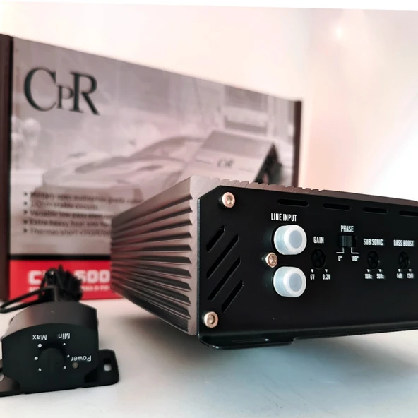 CPR-600.1 Class D Bass Kontrollü Amfi – Yüksek Performanslı Subwoofer Güç Amplifikatörü - 1