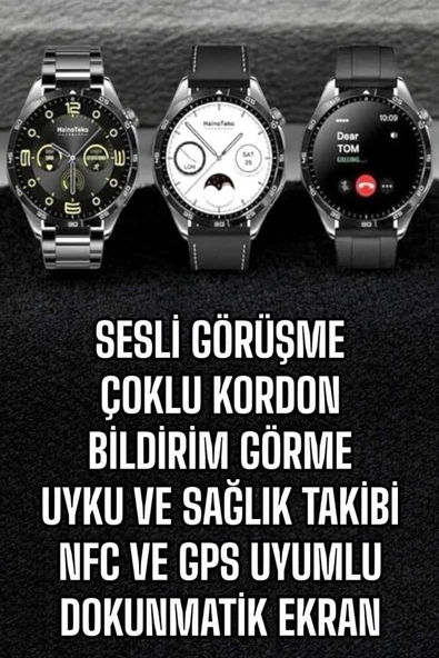 Akıllı Saat Titreşimli Pusula Nabız ve Tansiyon Ölçer NFC Uyumlu - 1