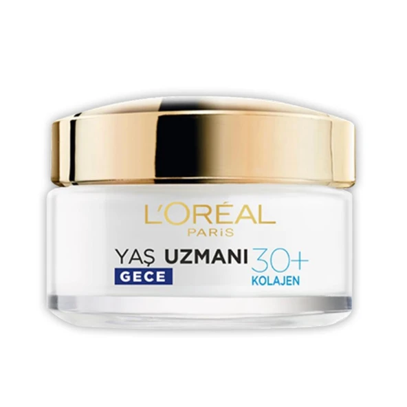 Loreal Paris Yaş Uzmanı Kırışıklık Karşıtı Gece Kremi 30+ Kolajen 50 ml