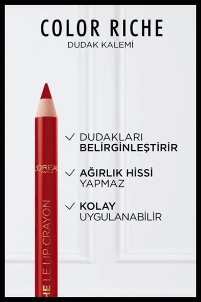 L'Oréal Paris Color Riche Dudak Kalemi - 300 Le Rouge Paris - 2