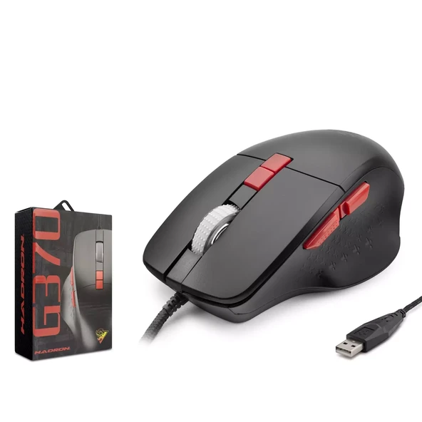 Hadron G370 Kablolu Oyuncu Mouse Rgb Siyah ürün görseli