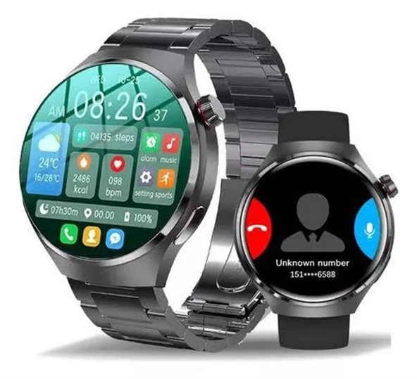 Akıllı Saat Metal Kordonlu GPS ve NFC Uyumlu Arama Cevaplayan - 3