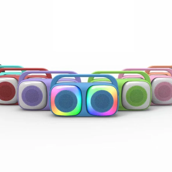 Ms2242bt Bluetooth Hoparlör Taşınabilir Ses Bomba Led Işıklı Extra Bass Speaker Sd Kart-usb ürün görseli 1