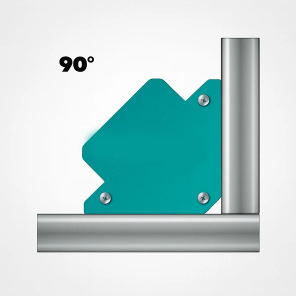 Manyetik Kaynak Köşe Tutucu 4" Mavi Güçlü Mıknatıs Kaynak Aparatı Metal Montaj Aparatı - Resim 3