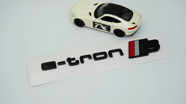 DK Tuning e-tron S Bagaj Siyah Kırmızı Yazı Logo Audi İle Uyumlu - 3