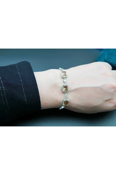 925 ayar gümüş 3'lü baget kadın bileklik sb00045 - Resim 2