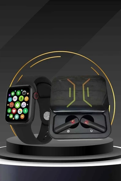 Bluetooth Bağlantılı Kablosuz Kulaklık ve Yeni Nesil Akıllı Saat 5.0 Bluetooth - Resim 4