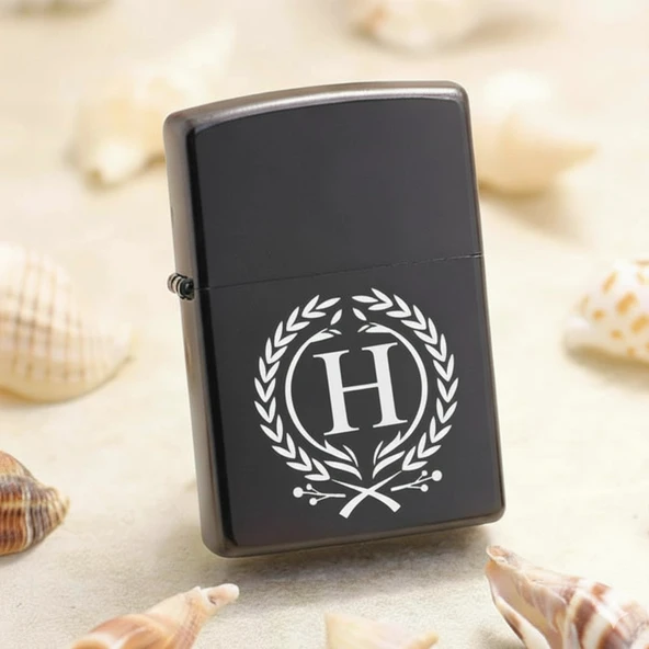 H Harfli Kişiye Özel Harf Baskılı Benzinli Çakmak ürün görseli 1