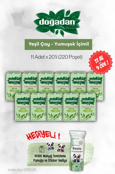 Doğadan Yeşil Çay Yumuşak İçimli 20'li 11 AL 9 ÖDE ve Rosie - 1