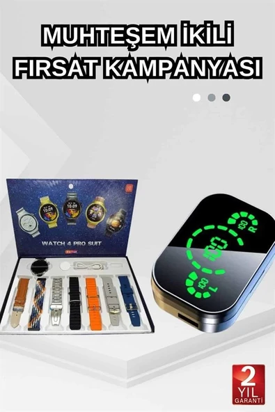 Dokunmatik Akıllı Saat Yeni Nesil Kulaklık Kampanyası Bluetooth Bağlantılı ANC Özelliği - Resim 2