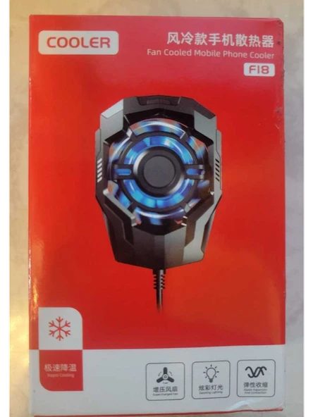 F18 Telefon Soğutucu Hızlı Radyatör Fan 5500 Rpm Ios Android Uyumlu Soğutucu ürün görseli 1