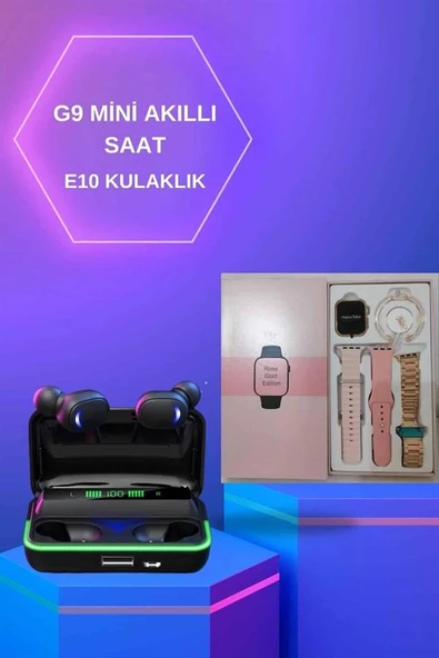 Kadınlara Özel Bileklik Hediyeli Akıllı Saat ve Dijital Göstergeli ANC Özellikli Bluetooth Kulaklık ürün görseli 1