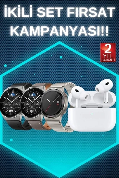 Aynalı Bluetooth Kulaklık Yeni Nesil Akıllı Saat Titreşimli Nabız Ölçer Spor Modları - Resim 2