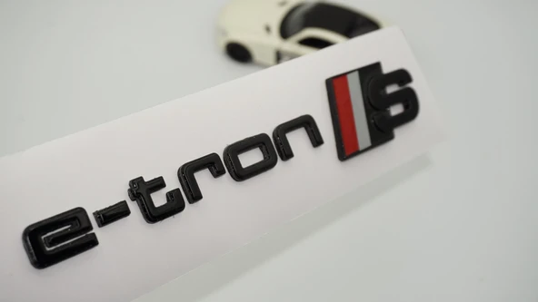 DK Tuning e-tron S Bagaj Siyah Kırmızı Yazı Logo Audi İle Uyumlu