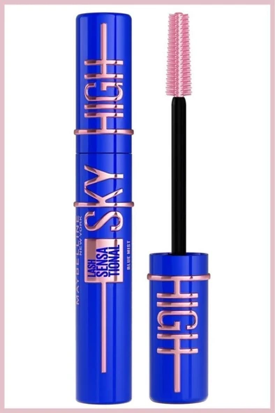 Maybelline New York Lash Sensational Sky High Blue Mist Maskara -Mavi - Resim 5