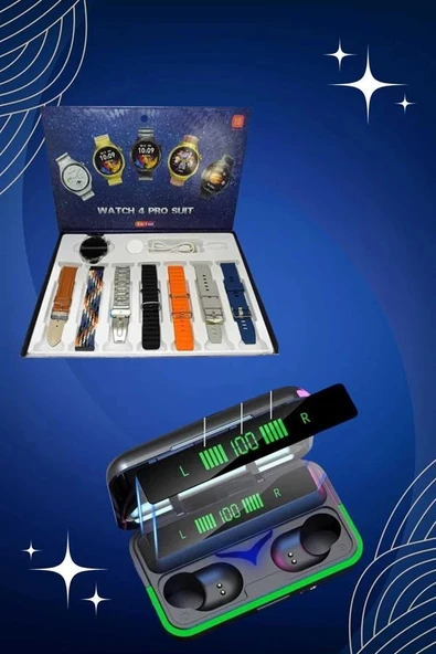 Powerbank Bluetooth Kulaklık Ve Akıllı Saat 7 Kordonlu Metal Kordon Plastik Kordon - Resim 4