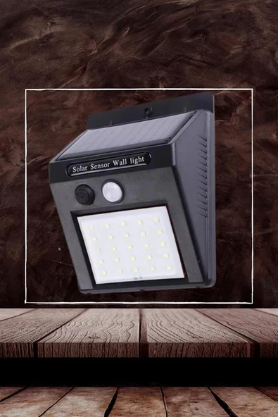 Bahçe Aydınlatma Sensörlü Güneş Enerjili Duvar Lambası 40 Led Işık - Resim 4