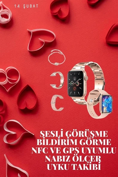 Sevgiliye Özel Yeni Nesil Akıllı Saat Çiftlere Özel Kampanya Çift Saatleri ürün görseli 1