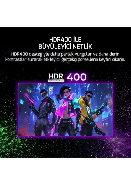 GamePower Lucid S50 24.5'' 500Hz 0.2Ms Fast VA E Spor 10 Bit Pivot RGB Gaming Monitör - 10