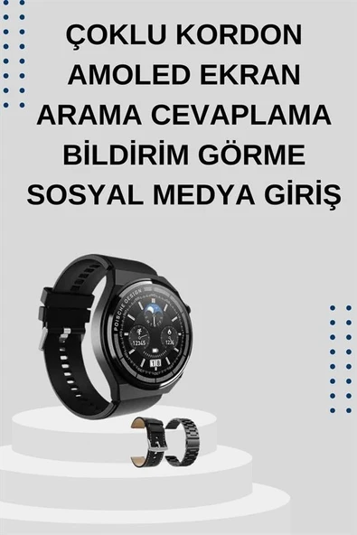 Yeni Nesil Sesli Görüşme Akıllı Saat ve Powerbank Çoklu Şarj Girişli Bluetooth Kulaklık Nabız Ölçer - 4
