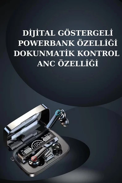 Dijital Göstergeli Powerbank Bluetooth Kulaklık ve Yeni Nesil Amoled Ekran Akıllı Saat - Resim 3