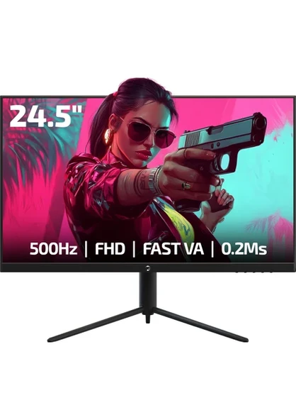 GamePower Lucid S50 24.5'' 500Hz 0.2Ms Fast VA E Spor 10 Bit Pivot RGB Gaming Monitör