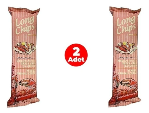 Long Chips Yengeç Aromalı Patates Cipsi 75 G (2 Adet) - 1