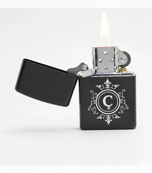 Ç Harfli Kişiye Özel Harf Baskılı Benzinli Çakmak ürün görseli 1