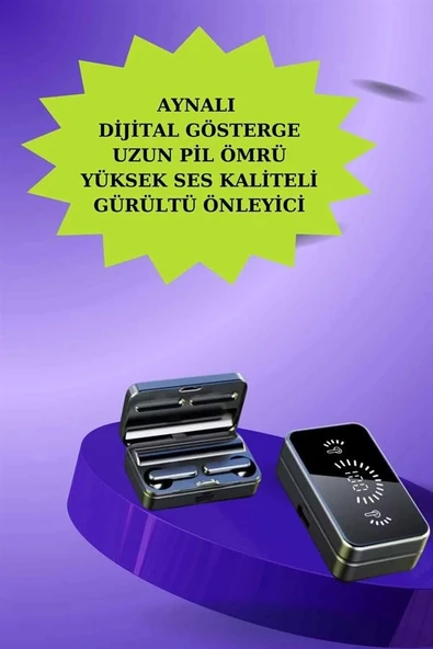 Powerbank Bluetooth Kulaklık Ve Yeni Model Akıllı Saat Seti ANC Özelliği Dokunamatik - 1