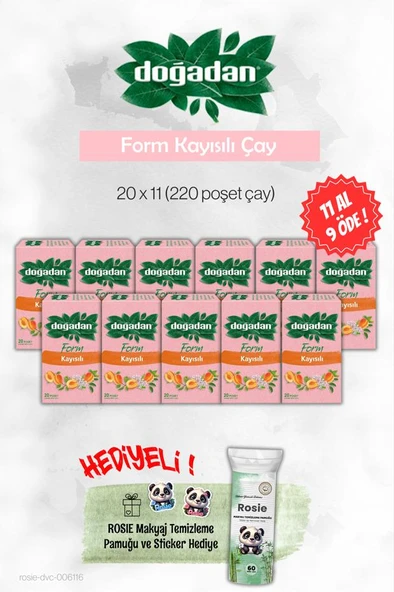 Doğadan Form Çay Kayısılı 20'li 11 AL 9 ÖDE ve Rosie ürün görseli