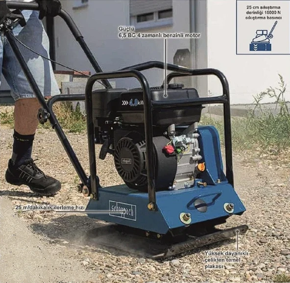 Scheppach HP1200S Benzinli Kompaktör Zemin Sıkıştırma Makinesi - 2