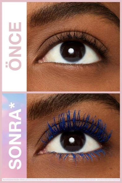 Maybelline New York Lash Sensational Sky High Blue Mist Maskara -Mavi - Resim 2
