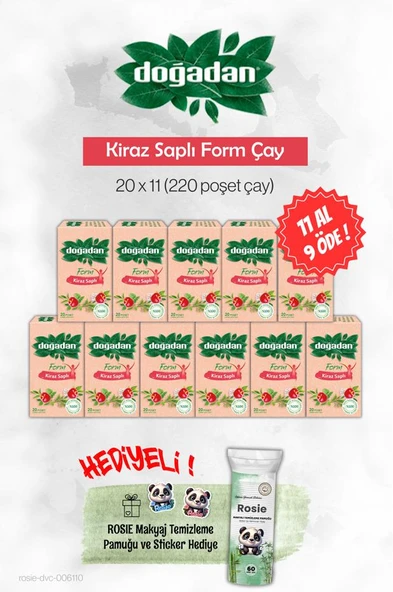 Doğadan Kiraz Saplı 20'li Çay 11 AL 9 ÖDE ve Rosie Pamuk ürün görseli