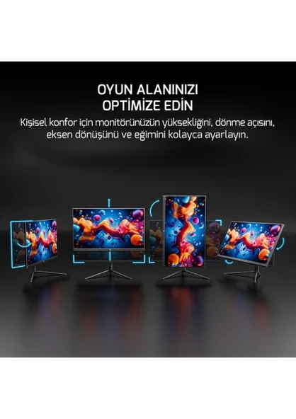 GamePower Lucid S50 24.5'' 500Hz 0.2Ms Fast VA E Spor 10 Bit Pivot RGB Gaming Monitör - 4