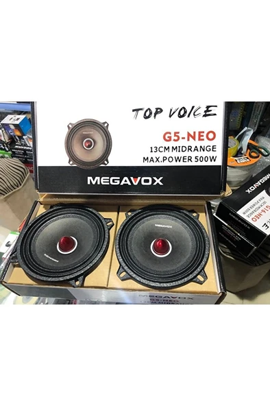 Megavox G5 Neo Seri 13 Cm Neodyum Mıknatıslı Midrange 500W Maksimum 100W RMS - 2