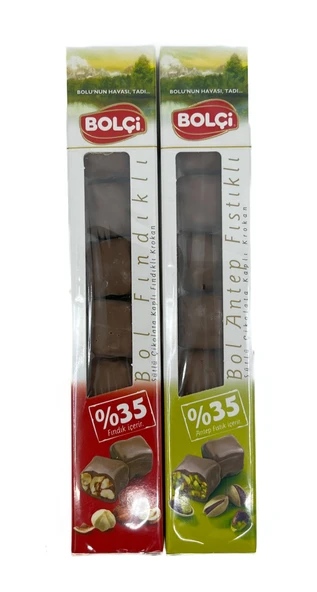 Bolçi Bol Antep Fıstıklı + Bol Fındıklı Sütlü Çikolata Kaplı Krokan 65 g - Resim 2