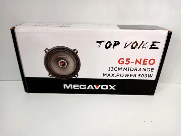 Megavox G5 Neo Seri 13 Cm Neodyum Mıknatıslı Midrange 500W Maksimum 100W RMS - 4
