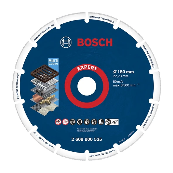 Bosch Diamond Metal Wheel 180x22.3 mm Metal Kesme Diski - 2608900535