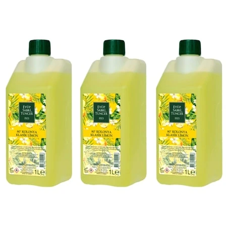 Eyüp Sabri Tuncer Klasik Limon Kolonyası Yedek Şişe 1 Litre x 3 ürün görseli
