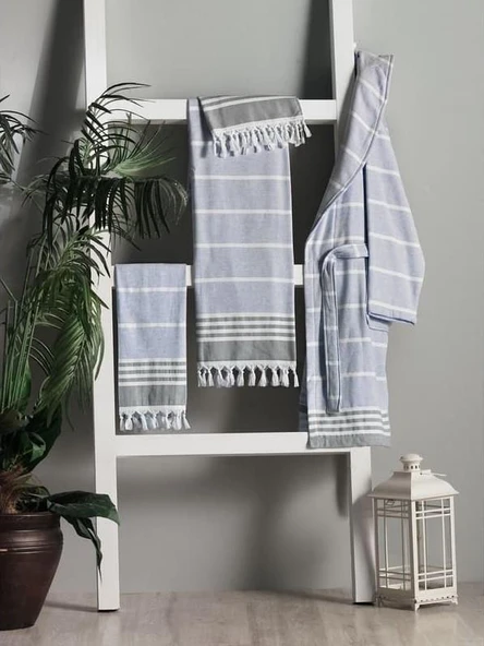 Sarev Evora Havlu Mavi 50x90 - Resim 3