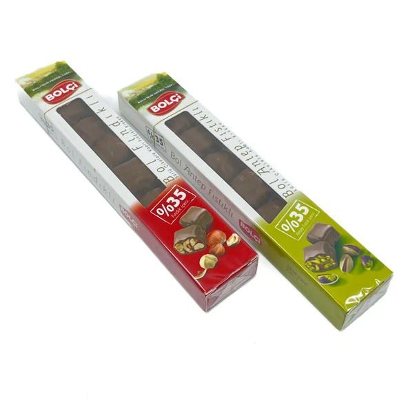 Bolçi Bol Antep Fıstıklı + Bol Fındıklı Sütlü Çikolata Kaplı Krokan 65 g ürün görseli 1