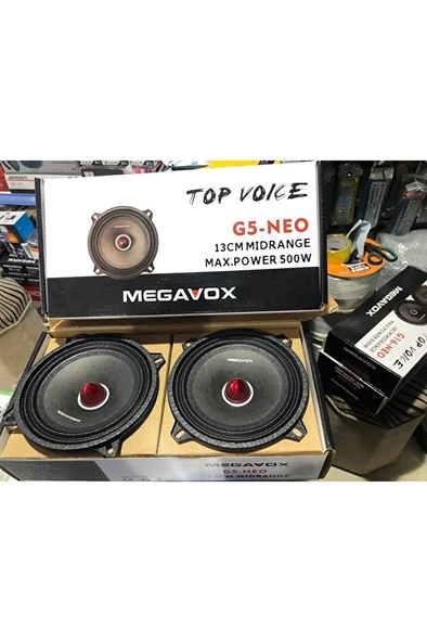 Megavox G5 Neo Seri 13 Cm Neodyum Mıknatıslı Midrange 500W Maksimum 100W RMS - 1