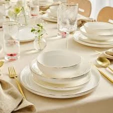 Karaca Stream Bone Light Lora 29 Parça 6 Kişilik Yemek Takımı Gold - Resim 2