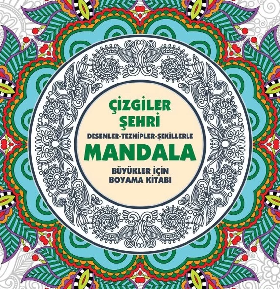 Çizgiler Şehri - Mandala (Büyükler İçin Boyama) ürün görseli