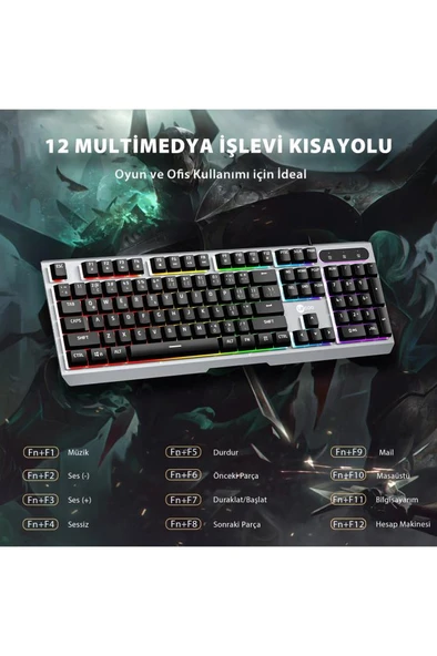 Lenovo Lecoo KB121 RGB Kablolu Oyuncu Klavyesi Teşhir - 2