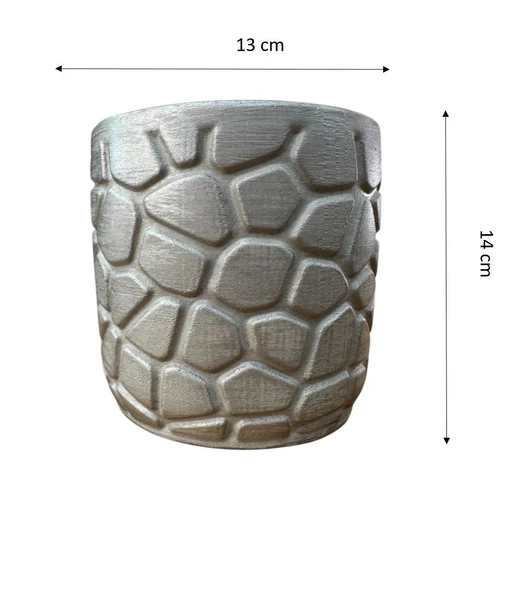 Bitki Tasarımı Ev dekorasyon Gümüş Taş Desen Beton Saksı Çiçeklik Saksılık - Resim 2