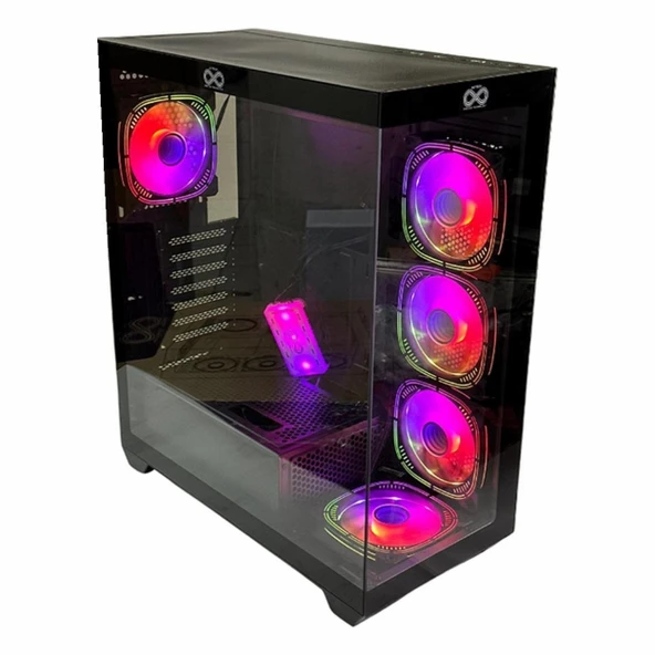 Aztech AZT101-B USB 3.0 RGB ATX Mid Tower Siyah Kasa ürün görseli 1